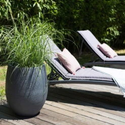 Pflanzgefäß Graphit Egg, Anthrazit, Wasserdicht, Robust -Garten Sicht Verkäufe 3210103698 Pflanzgefaess Graphit Egg anthrazit D50xH60cm 53Ltr 5 62073