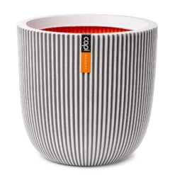 Pflanzgefäß 'Groove', Elfenbein