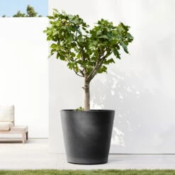 Pflanzgefäß 'Amsterdam', Dunkelgrau, Ø 60 X H 56 Cm -Garten Sicht Verkäufe 3210104144 pflanzgefaess amsterdam mit rollen 117500