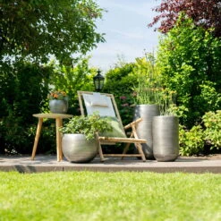 Pflanzgefäß 'Rowen', Silber, Ø 19 X H 13 Cm -Garten Sicht Verkäufe 3210801614 3210801615 3210801617 3210801618 3210801635 3210801636 3210801637 3210801638 Pflanzgefaess Rowen silber 2 114961 2