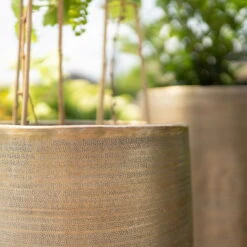 Pflanzgefäß 'Rowen', Gold, Ø 41 X H 72 Cm -Garten Sicht Verkäufe 3210801630 3210801631 3210801632 3210801633 Pflanzgefaess Rowen gold 3 115016 2