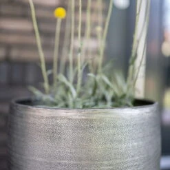 Pflanzgefäß 'Rowen', Silber, Ø 41 X H 72 Cm -Garten Sicht Verkäufe 3210801635 3210801636 3210801637 3210801638 Pflanzgefaess Rowen silber 7 115026 2