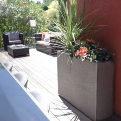 Pflanzkasten Graphit Crunch High, Anthrazit, Wasserdicht, Doppelwandig -Garten Sicht Verkäufe 3230101031 Pflanzkasten Graphit Crunch High anthrazit L99 5xB29 5xH78 5cm 63l 2 59182