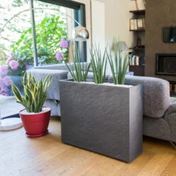 Pflanzkasten 'Volcania Crunch High', Anthrazit, Kunststoff -Garten Sicht Verkäufe 3230101089 Pflanzkasten Volcania Crunch High anthrazit L99xB29xH78cm 63l2 75442