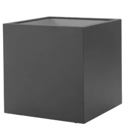 Gartensilber Pflanztrog Kubus Anthrazit