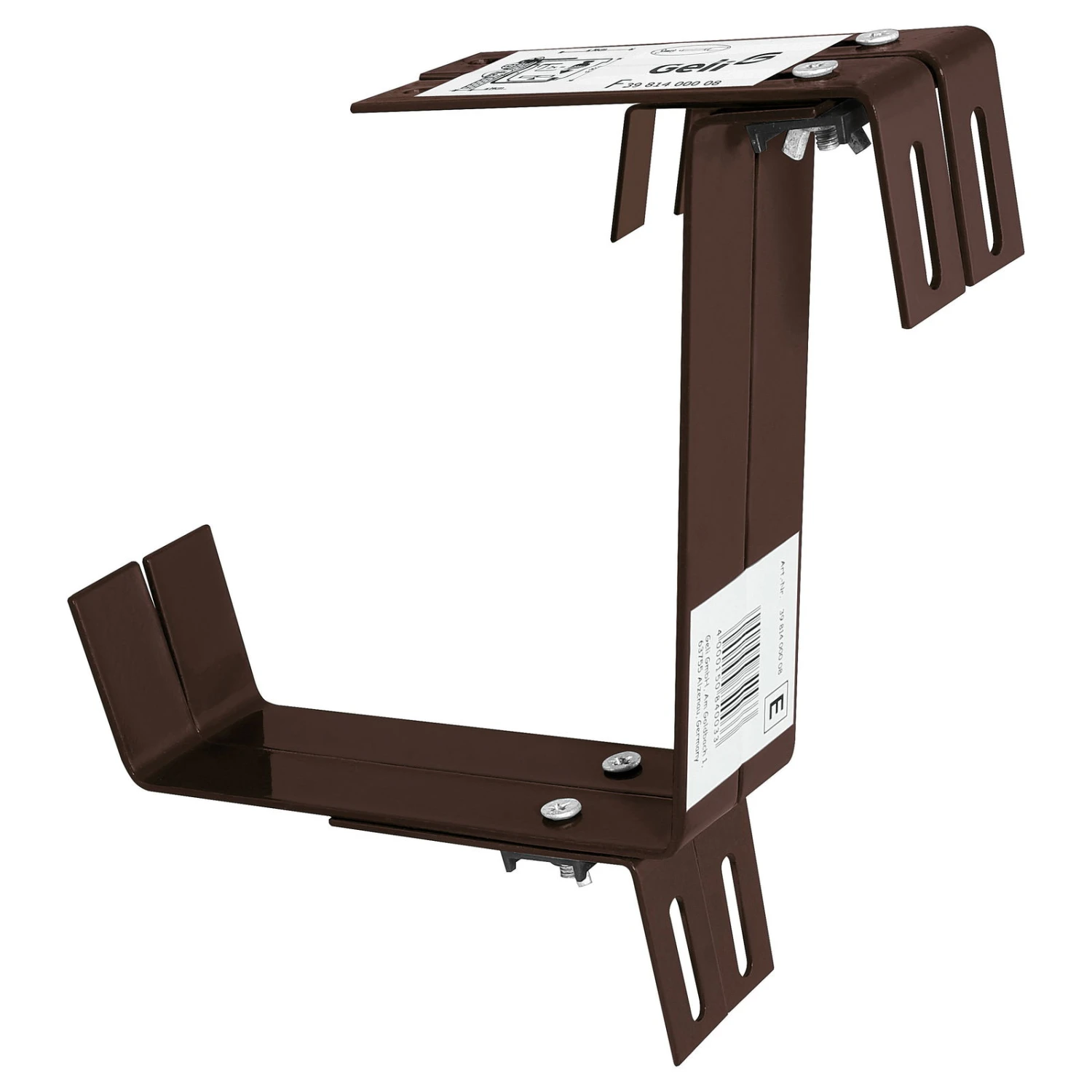 Blumenkastenhalter Aus Bandeisen, Terrakotta, 2-fach Verstellbar 1 Blumenkastenhalter Aus Bandeisen, Terrakotta, 2-fach Verstellbar