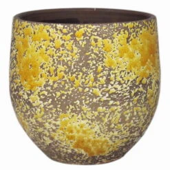 Übertopf "Luuk", Keramik, Ocker, 24 Cm