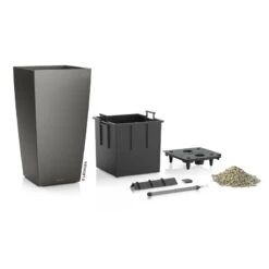 LECHUZA Cubico Premium 30, Anthrazit-metallic, All-in-One-Set, 30x30, H:56 Cm 5 LECHUZA Cubico Premium 30, Anthrazit-metallic, All-in-One-Set, 30x30, H:56 Cm -Garten Sicht Verkäufe 3325100090 Cubico Premium22 anthrazit All in One Set 22x22x41cm RGB 3 7753 1
