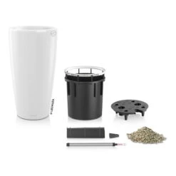 LECHUZA Rondo Premium, All-in-One-Set, Weiß Hochglanz, Ø 33 Cm, H:56 Cm 6 LECHUZA Rondo Premium, All-in-One-Set, Weiß Hochglanz, Ø 33 Cm, H:56 Cm -Garten Sicht Verkäufe 3325100103 Rondo Premium40 weiss All in OneSet D40xH75cm RGB 3 7756 1