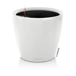 LECHUZA Classico Premium 28 LS, Weiß Hochglanz, All-in-One-Set, Ø 28 Cm, H:26 Cm -Garten Sicht Verkäufe 3325100232 Classico Premium 43LS wei All in OneSet D43xH40cm RGB 3 7768 3