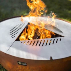 Edelstahl-Feuerstelle 'TRIA', Rost, 100 X 55 X 100 Cm -Garten Sicht Verkäufe 3920100752 Feuerstelle TRIA rost 1 110903