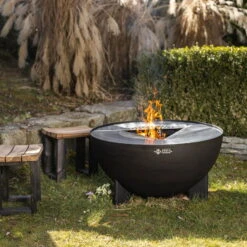 Edelstahl-Feuerstelle 'TRIA', Schwarz, 100 X 55 X 100 Cm -Garten Sicht Verkäufe 3920100753 Feuerstelle TRIA schwarz 1 110906