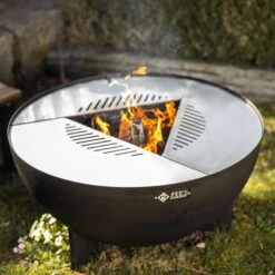 Edelstahl-Feuerstelle 'TRIA', Schwarz, 100 X 55 X 100 Cm -Garten Sicht Verkäufe 3920100753 Feuerstelle TRIA schwarz 3 110907