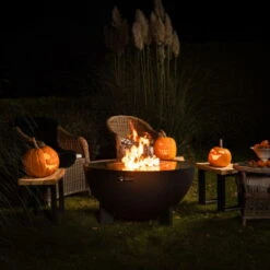 Edelstahl-Feuerstelle 'TRIA', Schwarz, 100 X 55 X 100 Cm -Garten Sicht Verkäufe 3920100753 Feuerstelle TRIA schwarz ca100x55x100cm 9 125239