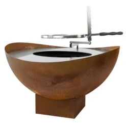 Feuerstelle 'Wave', Rost, Edelstahl, Ca. 100 X 55 X 100 Cm -Garten Sicht Verkäufe 3920100768 Feuerstelle WAVE rost ca100x55x100cm 3 119659