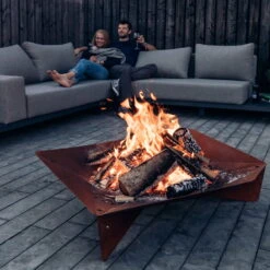 Höfats TRIPLE 90 Feuerschale In Schwarz, Maße 90 X 78 X 24 Cm -Garten Sicht Verkäufe 3920150074 TRIPLE 90 Feuerschale 90x78x24cm 5 57573