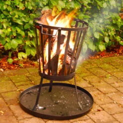 Bodenplatte Für Feuerkorb, Schwarz, Weichstahl, Ca. 50,3 X 50,3 X 3 Cm, 1,47 Kg -Garten Sicht Verkäufe 3920150145 Bodenplatte Feuerkorb 1 113471