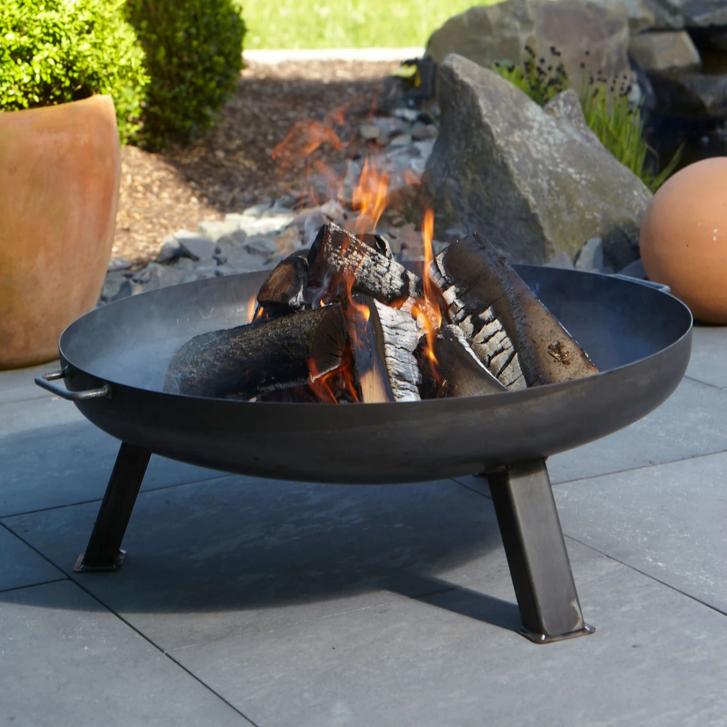Feuerschale, Rund, Schwarz 1 Feuerschale, Rund, Schwarz