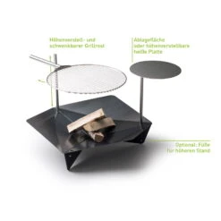 Höfats TRIPLE Grillrost Aus Edelstahl, Maße 45 Cm -Garten Sicht Verkäufe 3920501765 TRIPLE Grillrost D45cm 4 57579