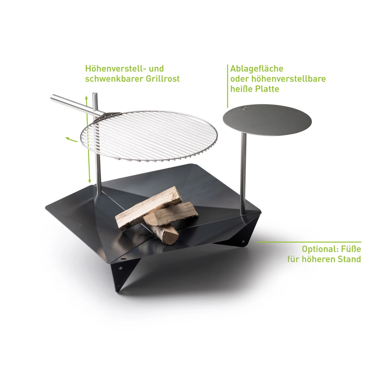 Höfats TRIPLE Grillrost Aus Edelstahl, Maße 55 Cm 5 Höfats TRIPLE Grillrost Aus Edelstahl, Maße 55 Cm – Bild 5