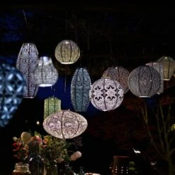 Solarlaterne 'Round 40 Fiore', Grün, Ø 40 X 38,5 Cm -Garten Sicht Verkäufe 72462 lumiz EB8 3348 123926 7