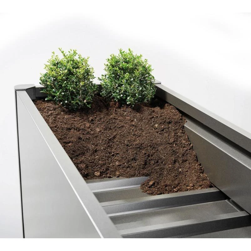 Biohort Pflanzbeet Belvedere, Inkl. Einlegeboden, Verzinktes Stahlblech, Dunkelgrau-metallic 2 Biohort Pflanzbeet Belvedere, Inkl. Einlegeboden, Verzinktes Stahlblech, Dunkelgrau-metallic – Bild 2